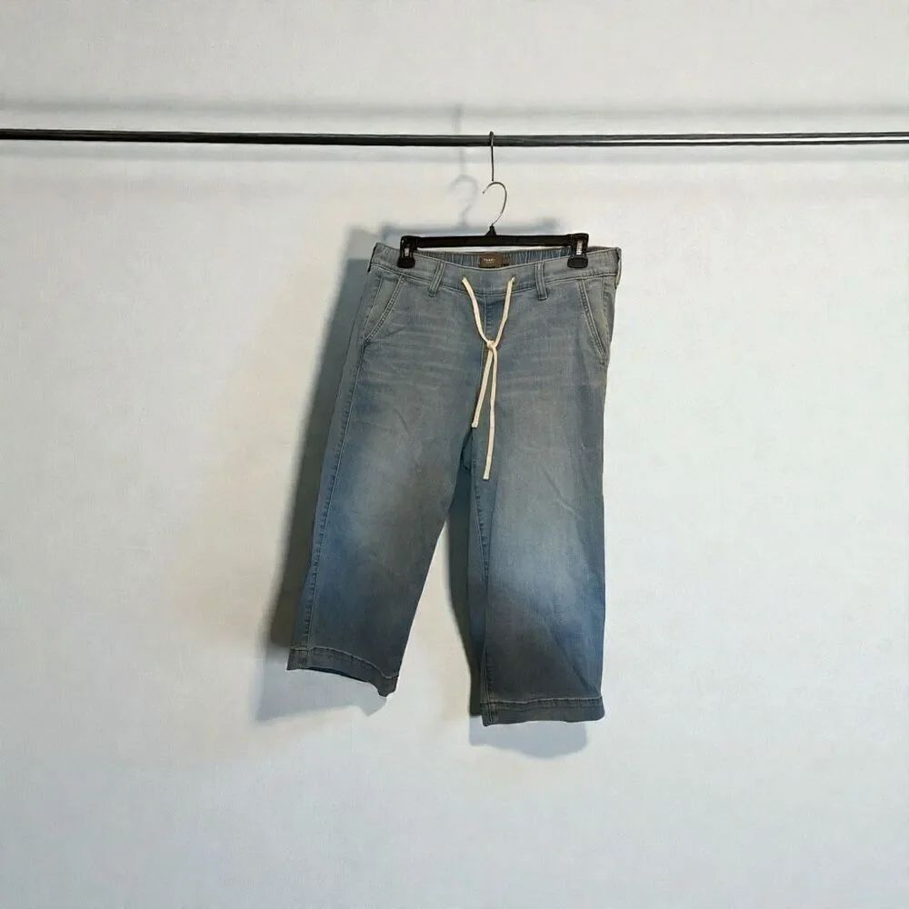 Torrid Women’s Pull-On Denim Pants Size 1 Elastic Waist Drawstring Light Wash